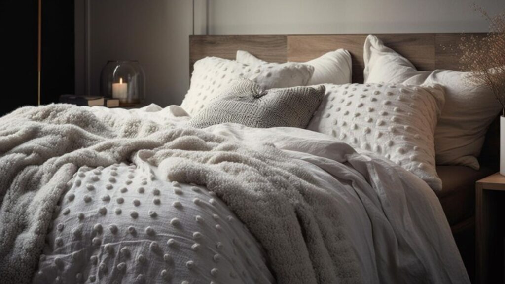 A beautiful white bed linen