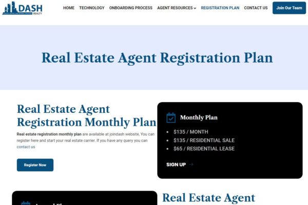 real estate registration plan